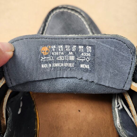 Timberland Boat Shoes 9M Navy Leather 6367A Anti-Fatigue Classic Preppy - Picture 8 of 9